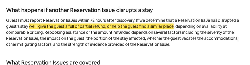 Highlighted excerpt from Airbnb's page for: 2. You can get a full or partial refund