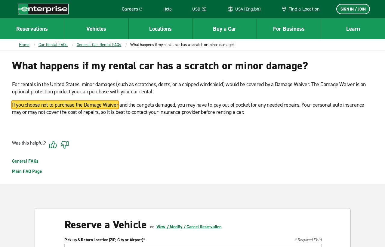 Highlighted excerpt from Enterprise's page for: 2. No waiver? Ask for the evidence